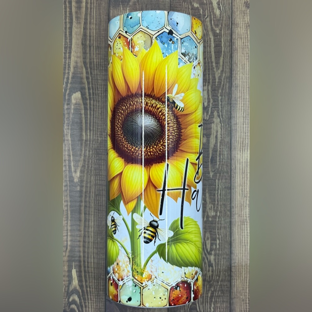 Bee Happy- 20oz Stainless Steel Tumbler